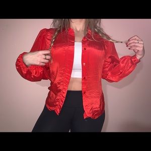 Super cute Vintage red long sleeve button up 💋💋
